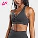Stylish black camo sports bra for comfortable support. Order now for your next workout.